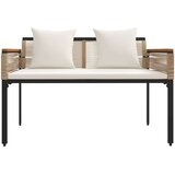  Zunanja klop Bež in smetanasto bela 117 x 54 x 74.5 cm, (5000273208) | Shoptok.si