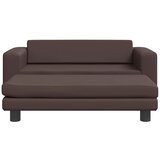  Krevet za pse s produžetkom smeđi 100 x 50 x 30 cm umjetna koža | shoptok.hr