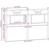  Posteljno vzglavje dimljeni hrast 137 cm inž. les in jeklo, (21829227) | Shoptok.si
