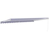 Tenda na uvlačenje plavo-bijela 5 x 3 m od tkanine i aluminija | shoptok.hr