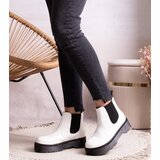 Gemre White platform ankle boots Lessaya | Shoptok.si