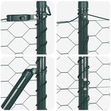  Heksagonalna ograda s stubom 10 x 1,6 m Čelik premazan PVC-om | shoptok.hr