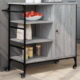  Kuhinjska kolica boja hrasta 87,5x38,5x84,5cm konstruirano drvo | shoptok.hr
