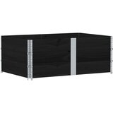 vidaXL Vrtno korito črno 150x100 cm trdna borovina, (21317160) Cene