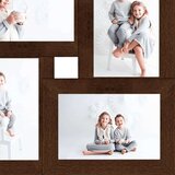 vidaXL Foto okvir za 4x(10x15 cm) fotografije temno rjav MDF | Shoptok.si