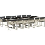  13-dijelni vrtni blagovaonski set s jastucima svijetlosivi | shoptok.hr