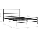 vidaXL Okvir za krevet crni metalni 160 x 200 cm Cijene