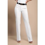 Fenzy Elegantne Dolge Hlače Z Ravnimi Hlačnicami, Bele | Shoptok.si