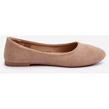 EVENTO Beige Women's Suede Ballerina Flats Lasota | Shoptok.si