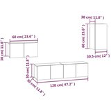  4-dijelni set TV ormarića boja dimljenog hrasta drveni | shoptok.hr