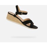 Geox Ischia Corda Black Women's Wedge Shoes - Women's Cene