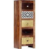 vidaXL Bočni ormarić 40 x 30 x 110 cm od masivnog drva šišama | shoptok.hr