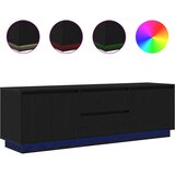 TV ormarić s LED svjetlima crni 160,5x41x50 cm | shoptok.hr
