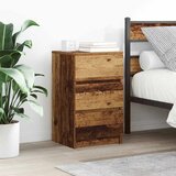 vidaXL Nočne omarice s 3 predali 2 kosa starinski les 39x35x65 cm Cene