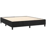  Za krevet s oprugama crni 180x200 cm baršunasti | shoptok.hr