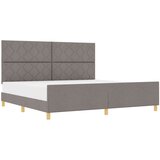 vidaXL Postelja Taupe 200x200 cm Tkanina, (22049917) | Shoptok.si