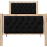  Okvir za krevet s uzglavljem Crna 75 x 190 cm tkanina | shoptok.hr