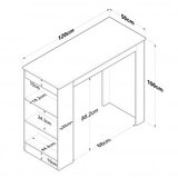  Barski sto JA103-2345, 120x100x50 cm, Bijeli | Eponuda.ba