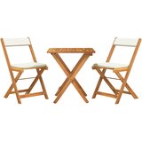  3-dijelni sklopivi bistro set i jastuci masivno bagremovo drvo | Eponuda.ba