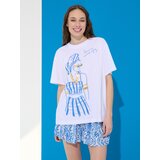 Sinsay Pamučna majica s printom | shoptok.hr