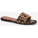 Boto Flat Women's Slippers With Decorative Buckle Leopard Clariola | ePonuda.com