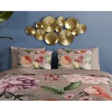 Descanso Siva/rjava posteljnina za zakonsko posteljo/podaljšana iz bombažnega satena 240x220 cm Fiori – | Shoptok.si