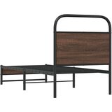 vidaXL Okvir kreveta bez madraca smeđa boja hrasta 75x190 cm drveni | shoptok.hr