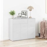  Komoda sjajna bijela 88 x 30 x 70 cm od konstruiranog drva | shoptok.hr