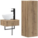  Set namještaja za kupaonicu 2 kom. Hrast artisan Smeđa 33 x 34,5 x 100 cm | shoptok.hr