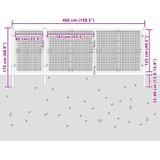  Mrežasta vrtna vrata zelena 400x125 cm pocinčani čelik | shoptok.hr