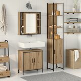 vidaXL kopalniški kabinet umetniški hrast 33x33x185.5 cm inženirski les Cene