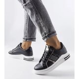 Gemre Black sneakers decorated with rhinestones Xarles | shoptok.hr