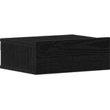 Plutajući noćni ormarić crni hrast 40x32x15 cm inženjerski drvo | shoptok.hr