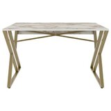 Woody Fashion Radni sto 120x75x60cm Bijelo-zlatni Cijene