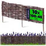 KADAX Vrtna palisadna ograja iz pletenega pletja, 100x40 cm, komplet 10 kosov, (5000358191) Cene