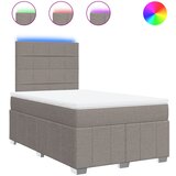 vidaXL Box spring postelja z vzmetnico taupe 120x190 cm blago, (21308208) | Shoptok.si
