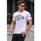 Madmext Men's Printed White T-Shirt 4591 Cene