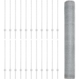  Ograjni stebri 22 kosov U-kanal 100 cm pocinkano jeklo, Šesterokotna ograja 1x50 m pocinkano jeklo | Shoptok.si