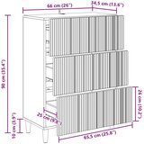  Ormar s ladicama Bijela 66 x 34 5 x 90 cm Konstruirano drvo - Bijela Slike