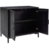vidaXL Komoda črna 75x35x70 cm trdna reciklirana borovina | Shoptok.si