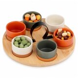 Vilde 139748 - Činije za grickalice na dasci od bambusa 24x24x12 cm | ePonuda.com