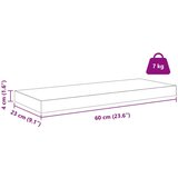  Stenska polica Rdeča 60 x 23 x 4 cm Konstruiran les, (5000200639) | Shoptok.si