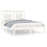  Okvir za krevet od masivne borovine bijeli 140 x 190 cm | shoptok.hr