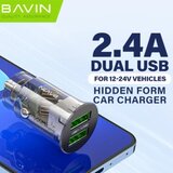 BAVIN Auto punjač 2*Usb A + kabl Lightning PC887-I crna Cene