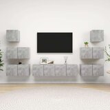  8-dijelni set TV ormarića siva boja betona od iverice | shoptok.hr