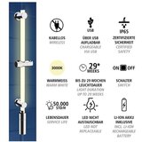 Wenko Zidna šipka za tuš u srebrnoj boji 74 cm LED – | shoptok.hr
