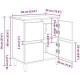  Stranske omare 3 pcs Črna Orehovina 60 x 35 x 70 cm, (5000107877) | Shoptok.si