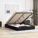  Otomanski okvir kreveta bez madraca crni 140x190cm umjetne kože | shoptok.hr