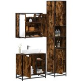 Maison Chic Kopalniški sestavi - Kopalniška garnitura 3-delna dimljeni hrast inženirski les, (21787450) | Shoptok.si