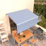 Tenda na ručno uvlačenje s roletom 3 x 2,5 m plavo-bijela | Eponuda.com